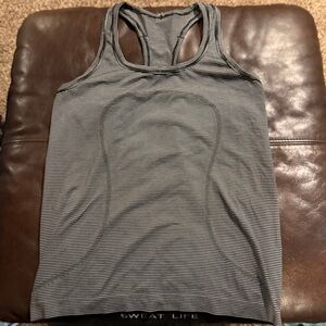Lululemon Athletica Black Striped Tank Top